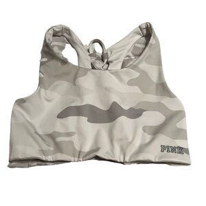 PINK Ultimate white camo sports bra